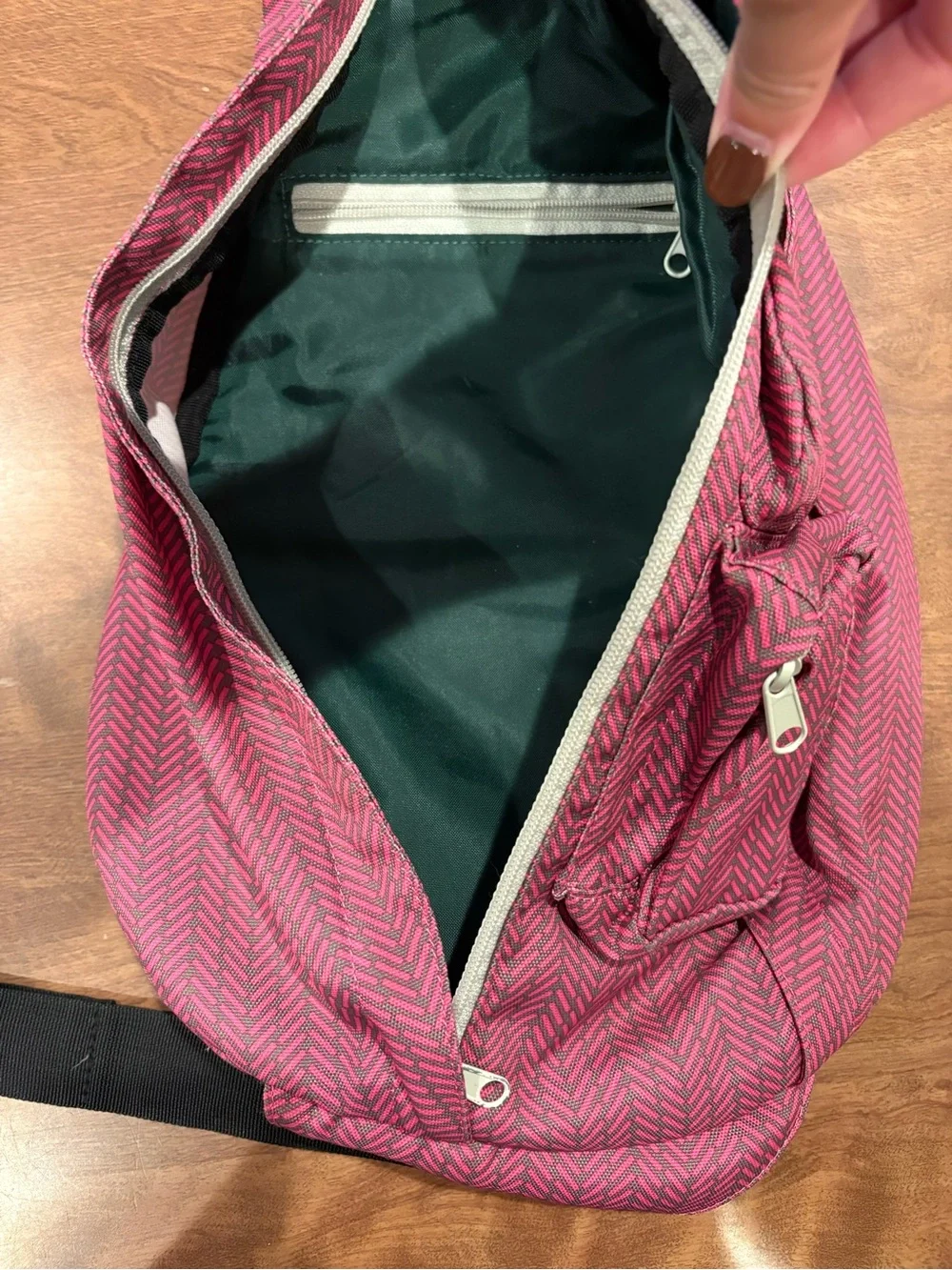 Kavu Pink Chevron Sling Pack